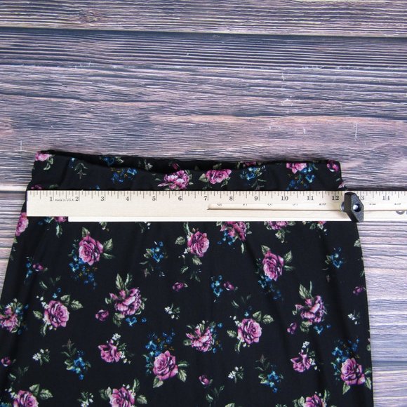AFRM NEW NWT XS Black Pink Floral Midi Pencil Skirt - Picture 5 of 7